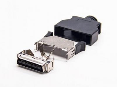 SCSI Connector MDR Type Male Solder Plastic Hood with Latch Clip 14 20 26 36 50 Pins KLS1-MDRMH
